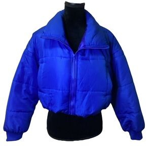 Women's Blue Puffer Jacket